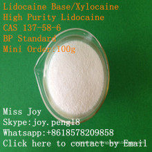 Lidocaine Bp Standard haute pureté Lidocaine Base Xylocaine CAS 137-58-6 anesthésique local Soulagement de la douleur API USA UK en ligne